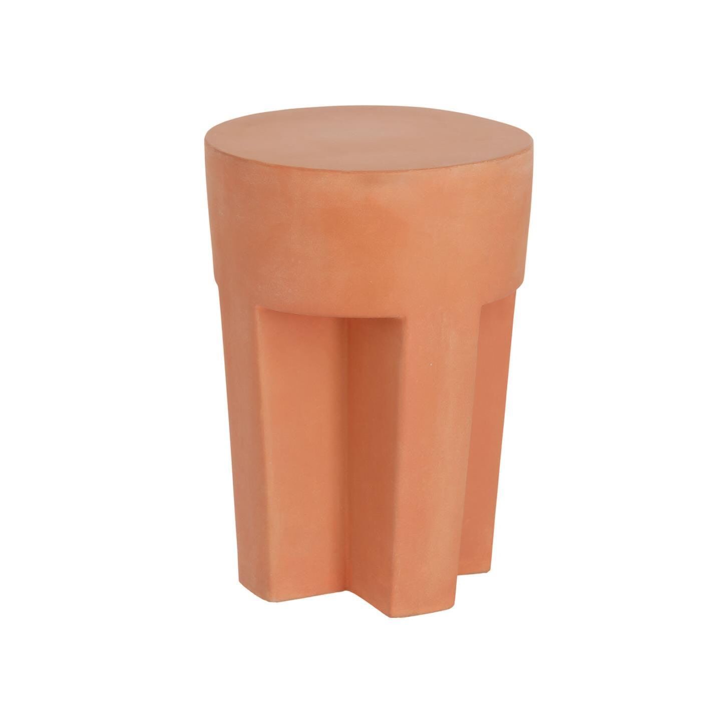 Vilena ronde bijzettafel outdoor – Kave Home, roestbruin keramiek Ø33 cm