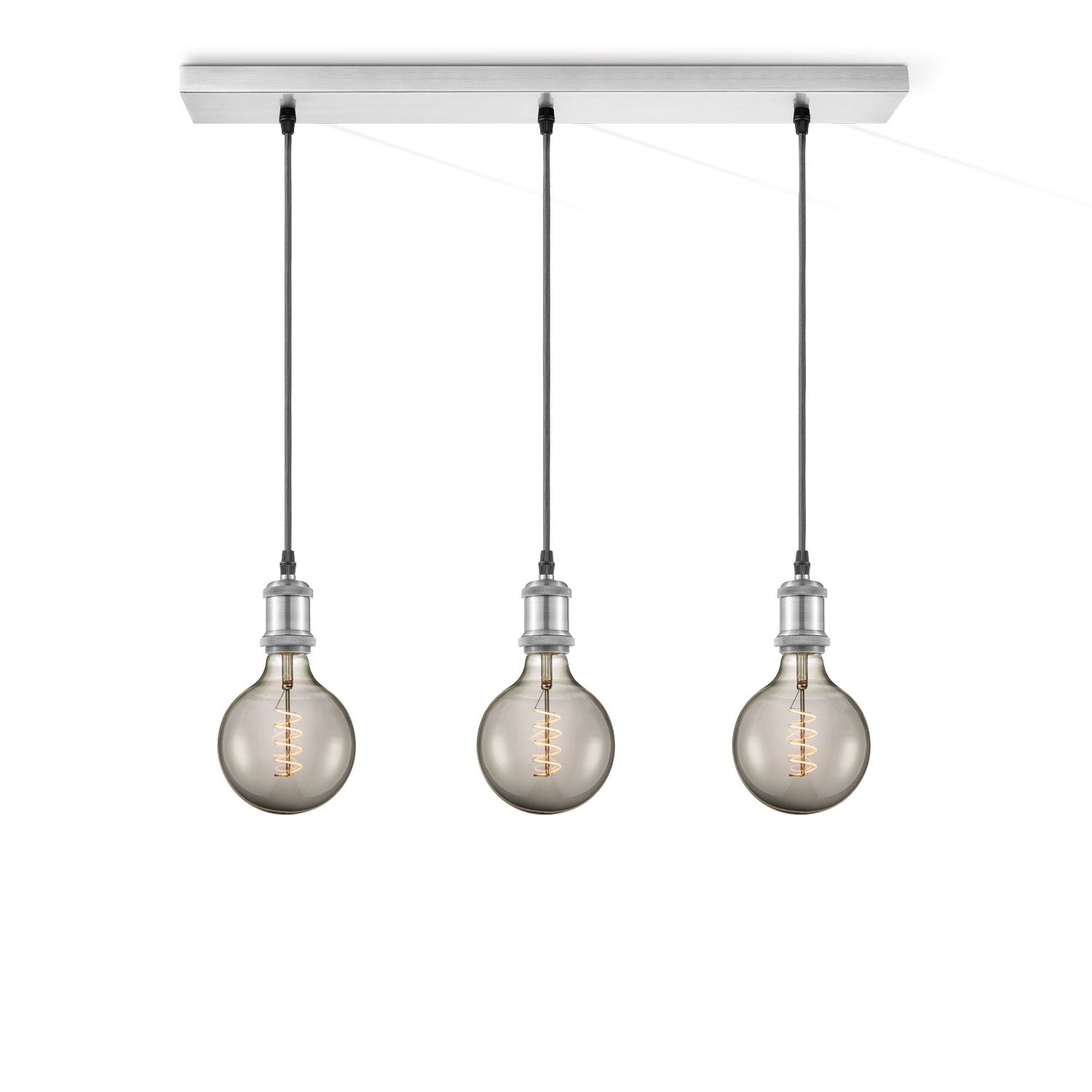 Vintage 3‑Lichts Hanglamp “Smoke Beam” – Tijdloze Charme voor Elk Interieur