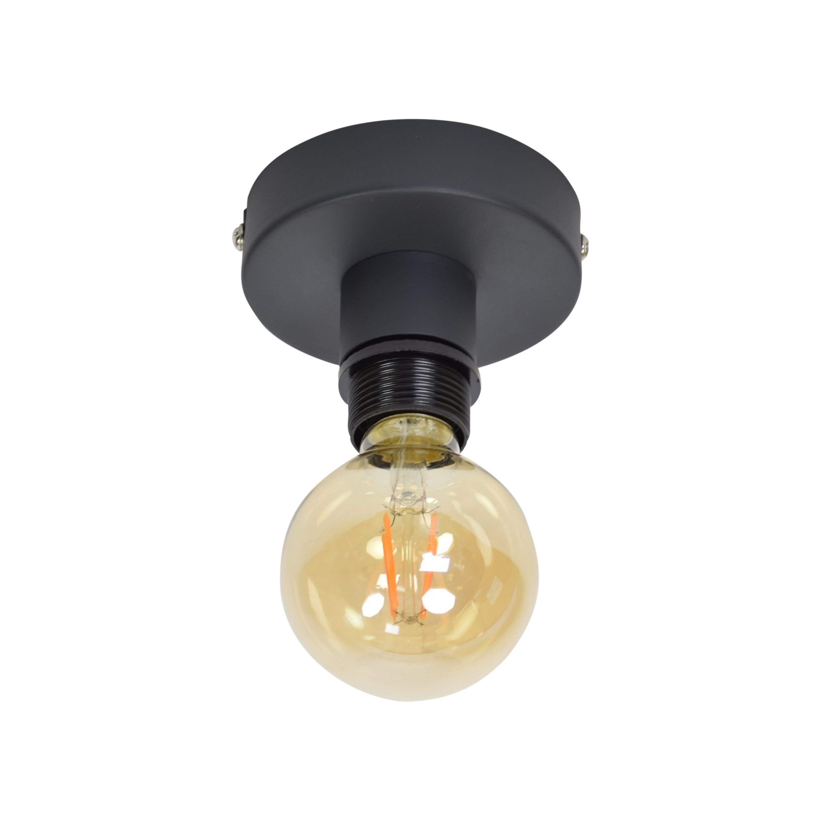Vintage Black Urban Interiors Single plafondlamp – Industriële elegantie voor elk interieur