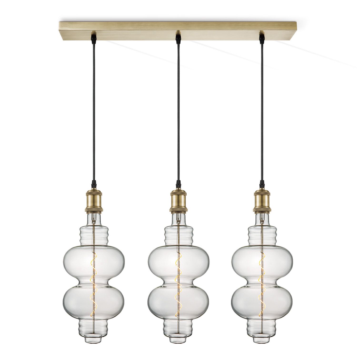 Vintage brons hanglamp 3L Beam Diabolo – stijlvolle verlichting voor keuken, living en meer