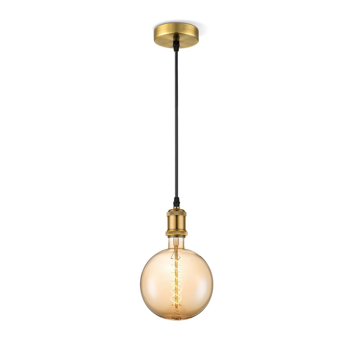 Vintage Brons Verlichtingspendel – Dimbare Hanglamp voor Urban & Landelijke Interieurs