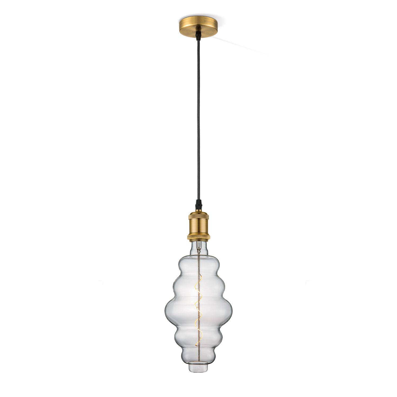 Vintage Cloud Hanglamp in Brons – Tijdloos Licht voor elke Ruimte