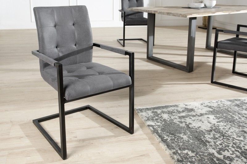 Vintage design sledestoel OXFORD met ijzerframe – stijlvol eetkamercomfort