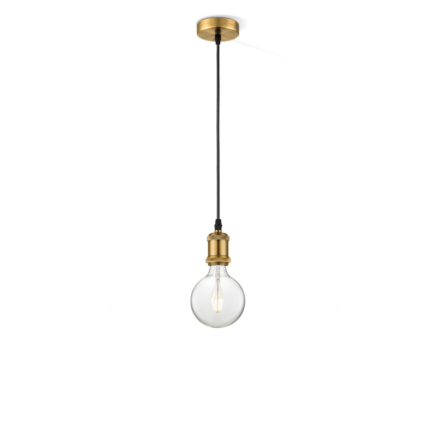 Vintage Globe Hanglamp G125 in Brons – Tijdloze Elegantie voor elk Interieur