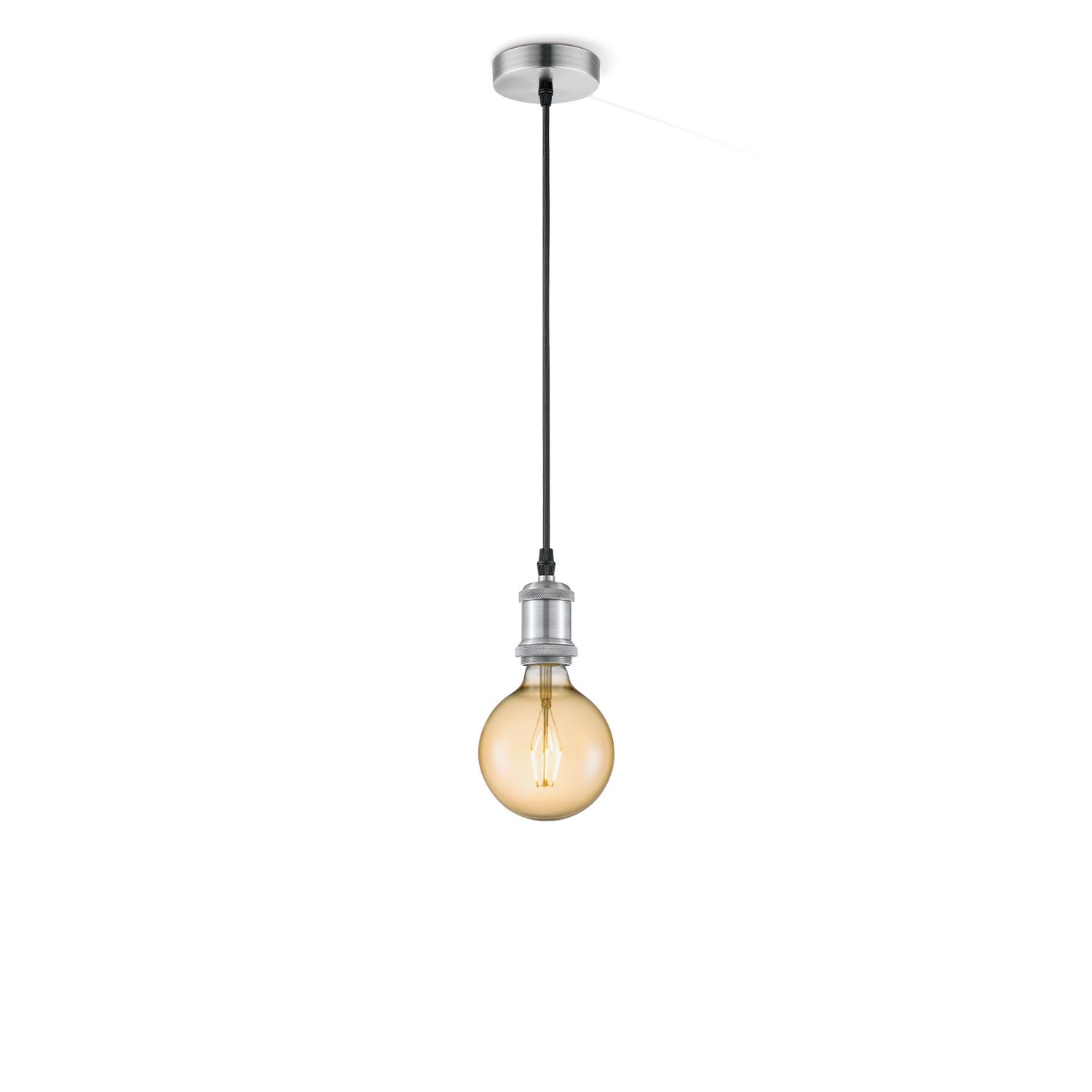 Vintage Globe Hanglamp G125 – Moderne Amberkleurige Stijl voor Urban Interieur