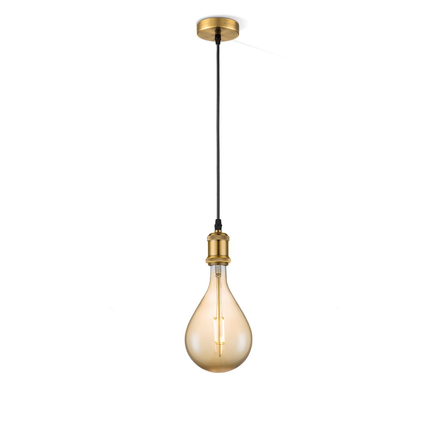 Vintage Hanglamp Home Sweet Home – Brons & Amber