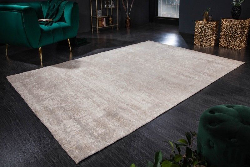 Vintage Modern Art vloerkleed 240×160 cm – Beige met verweerde look