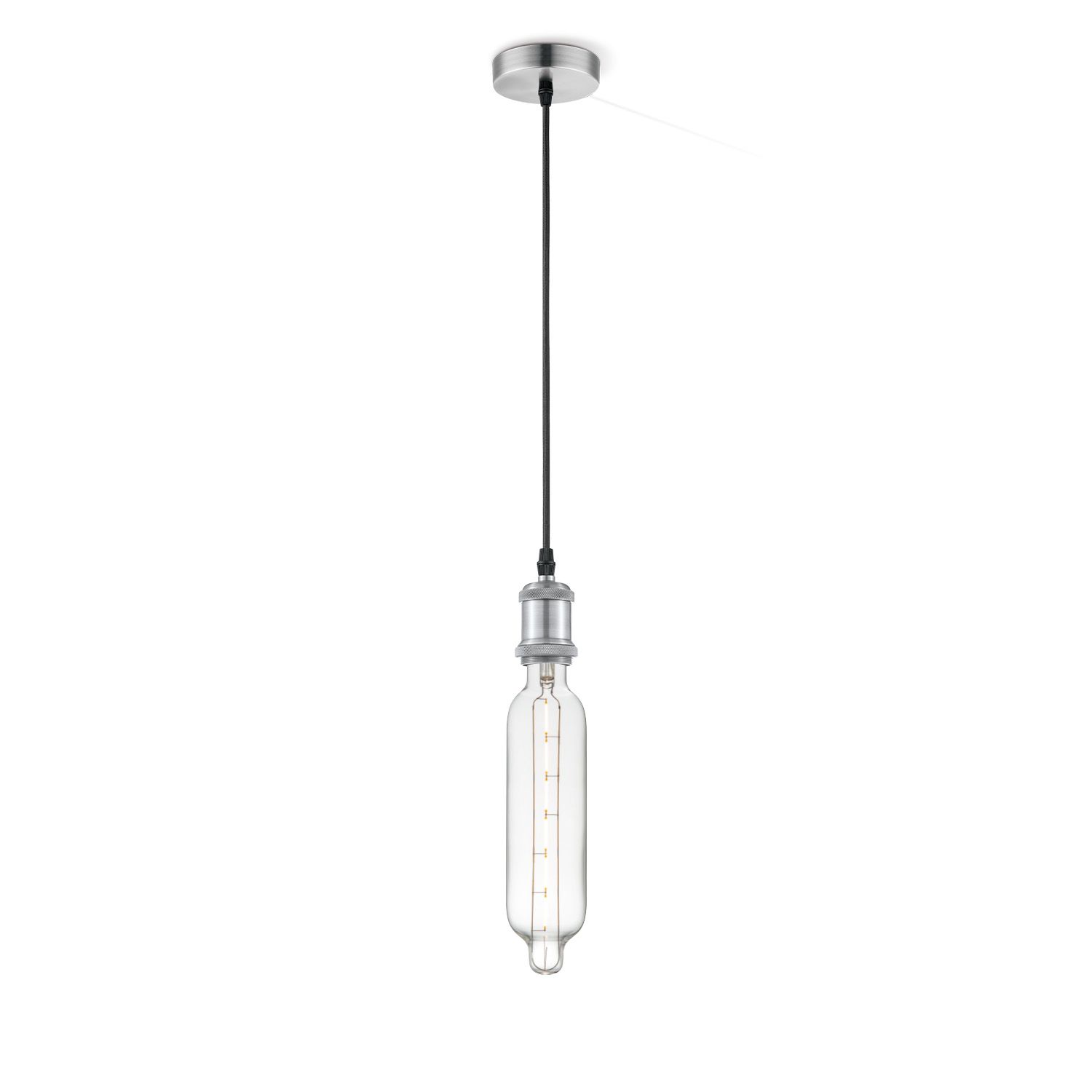 Vintage Tube Hanglamp in Mat Staal – Urban & Landelijk Accent