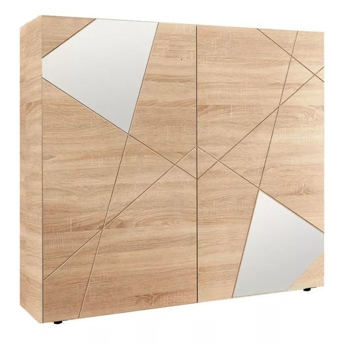 Vittoria opbergkast 121 cm – Strak 2‑deurs eiken design