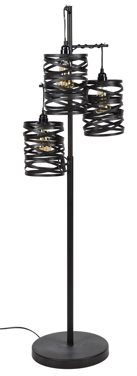 Vloerlamp Twister – 150 cm hoogte, slank en speels in slate grijs