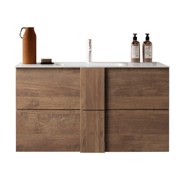 Vrijhangende wastafel Jupiter 82 cm – Elegante eiken badkameroplossing