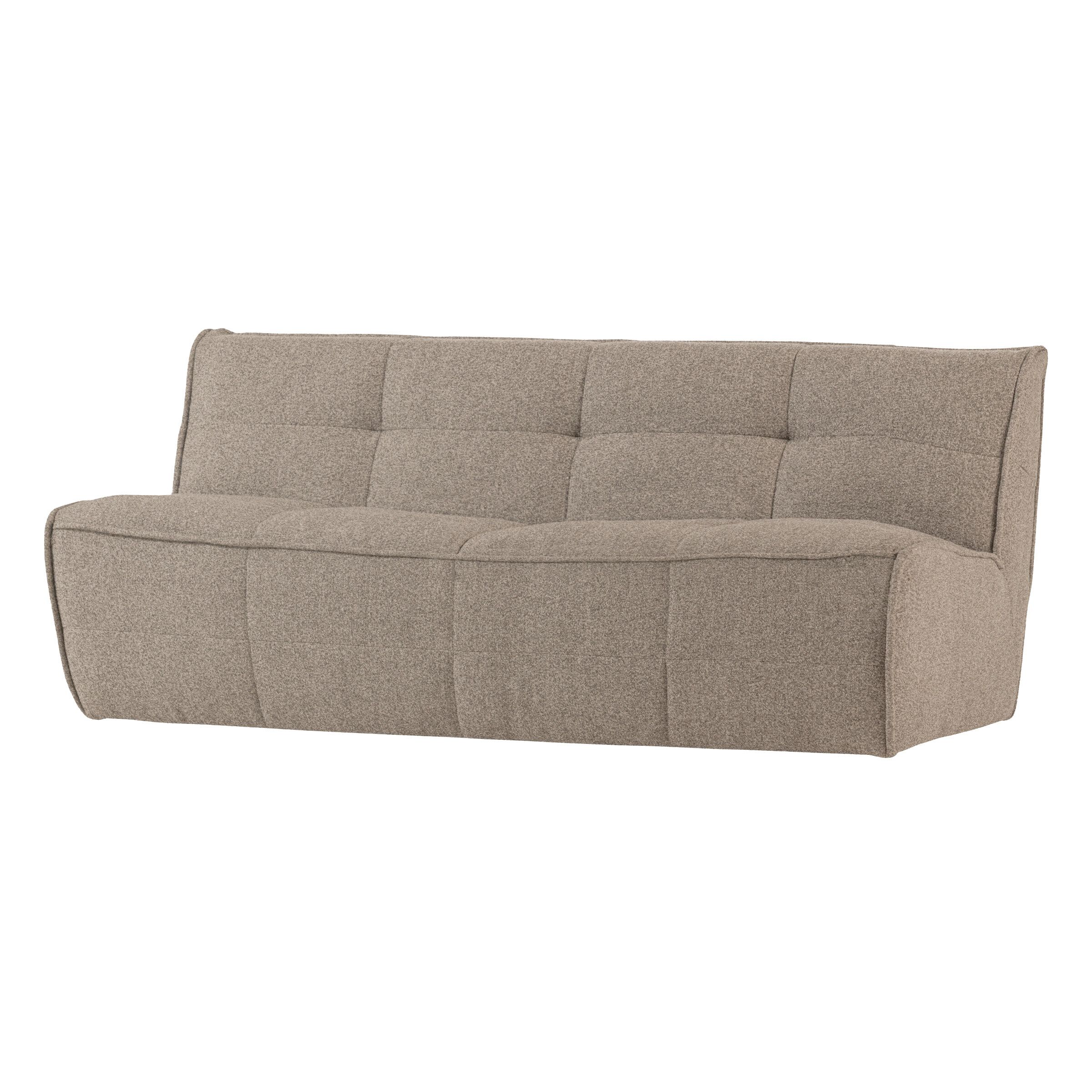 vtwonen 3‑zits bank Cluster Bouclé – 204 cm, warme khaki bruín