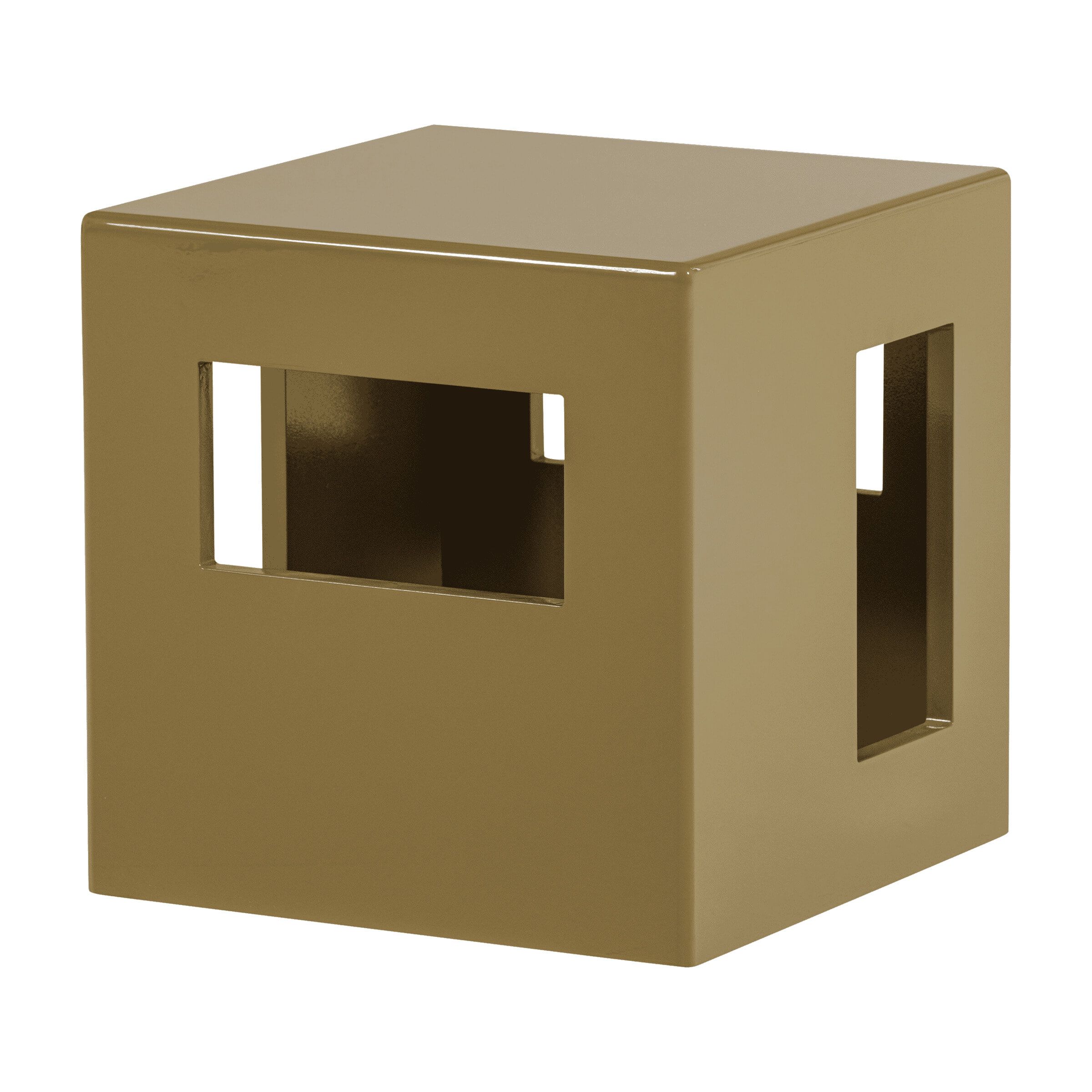 vTwonen Bijzettafel Modern 40 × 40 cm – Honinggeel