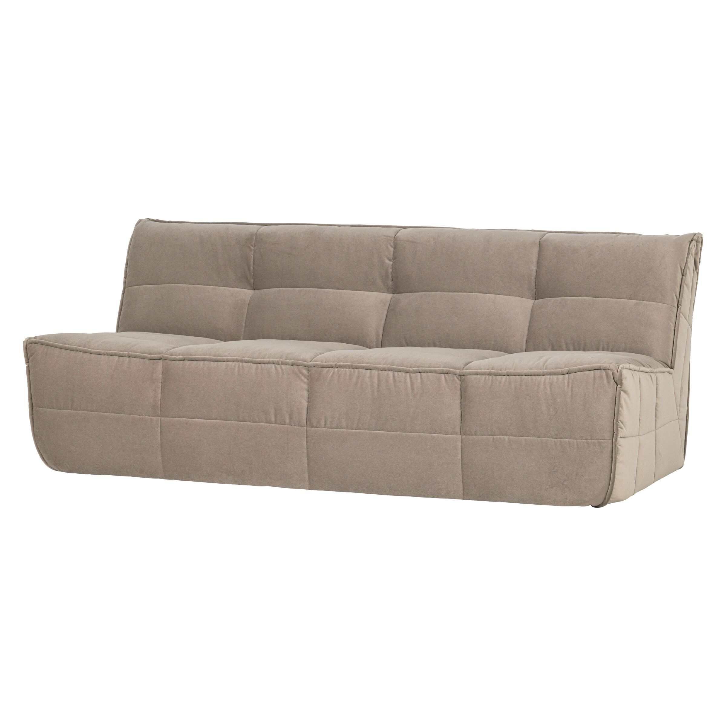 vtwonen Cluster 3‑zitsbank in warm taupe – Fluweelzacht comfort voor elke woonruimte