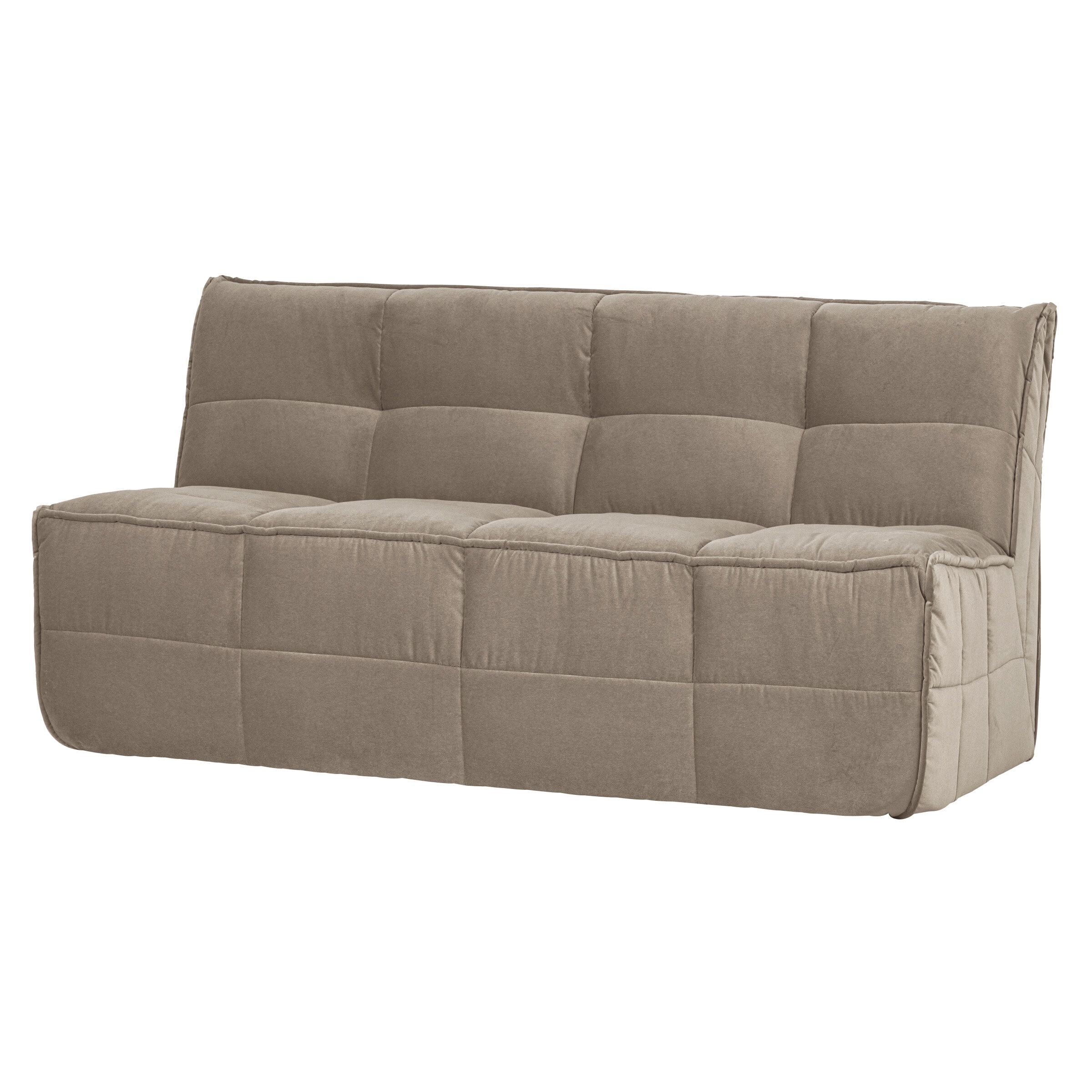 vtwonen Cluster Velvet eetbank – Warme taupe, luxe fluwelen zitcomfort, 164 cm