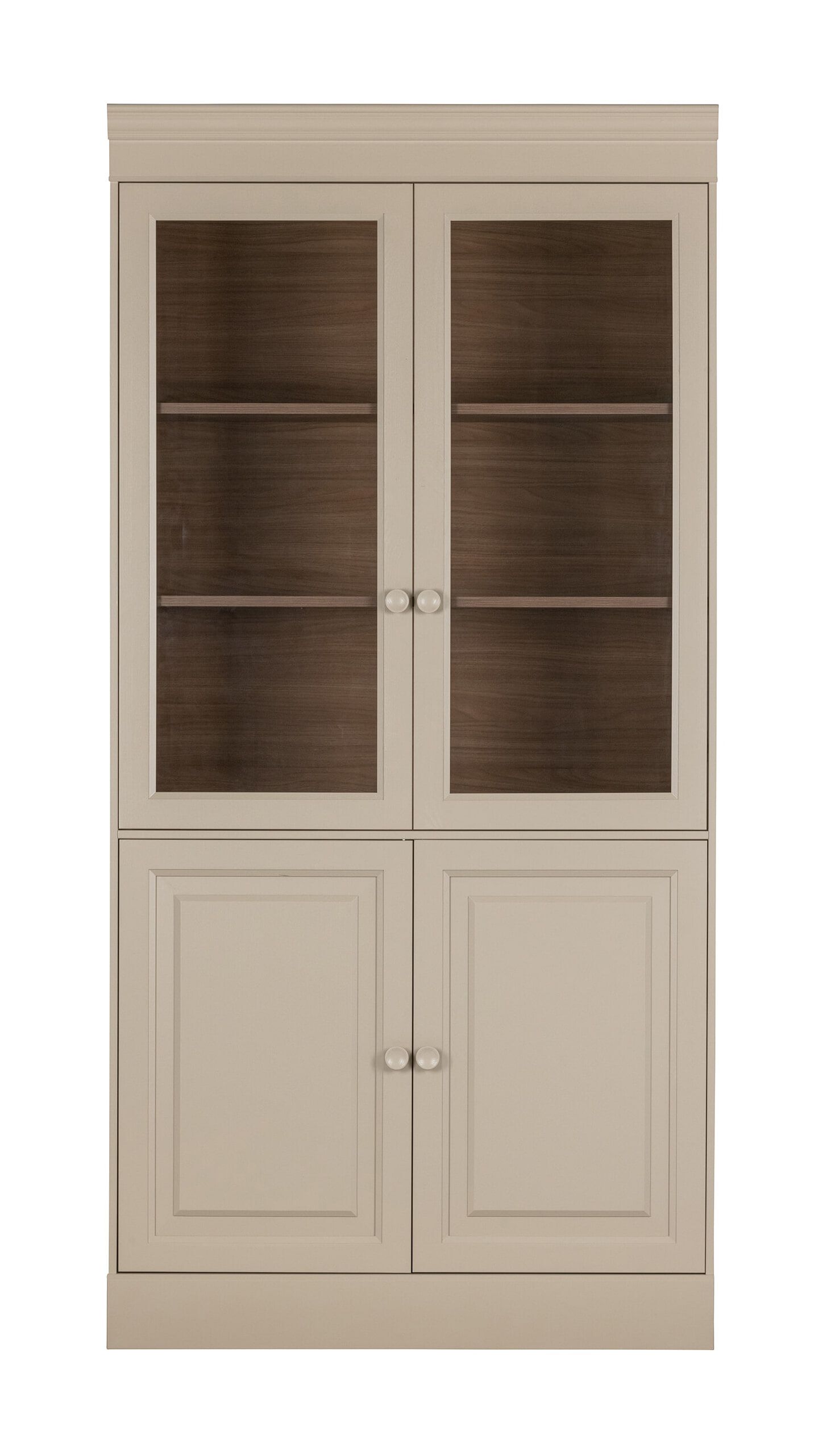 vtwonen Vitrinekast Chow – 2‑deurs Beige vitrinekast voor stijlvol wonen