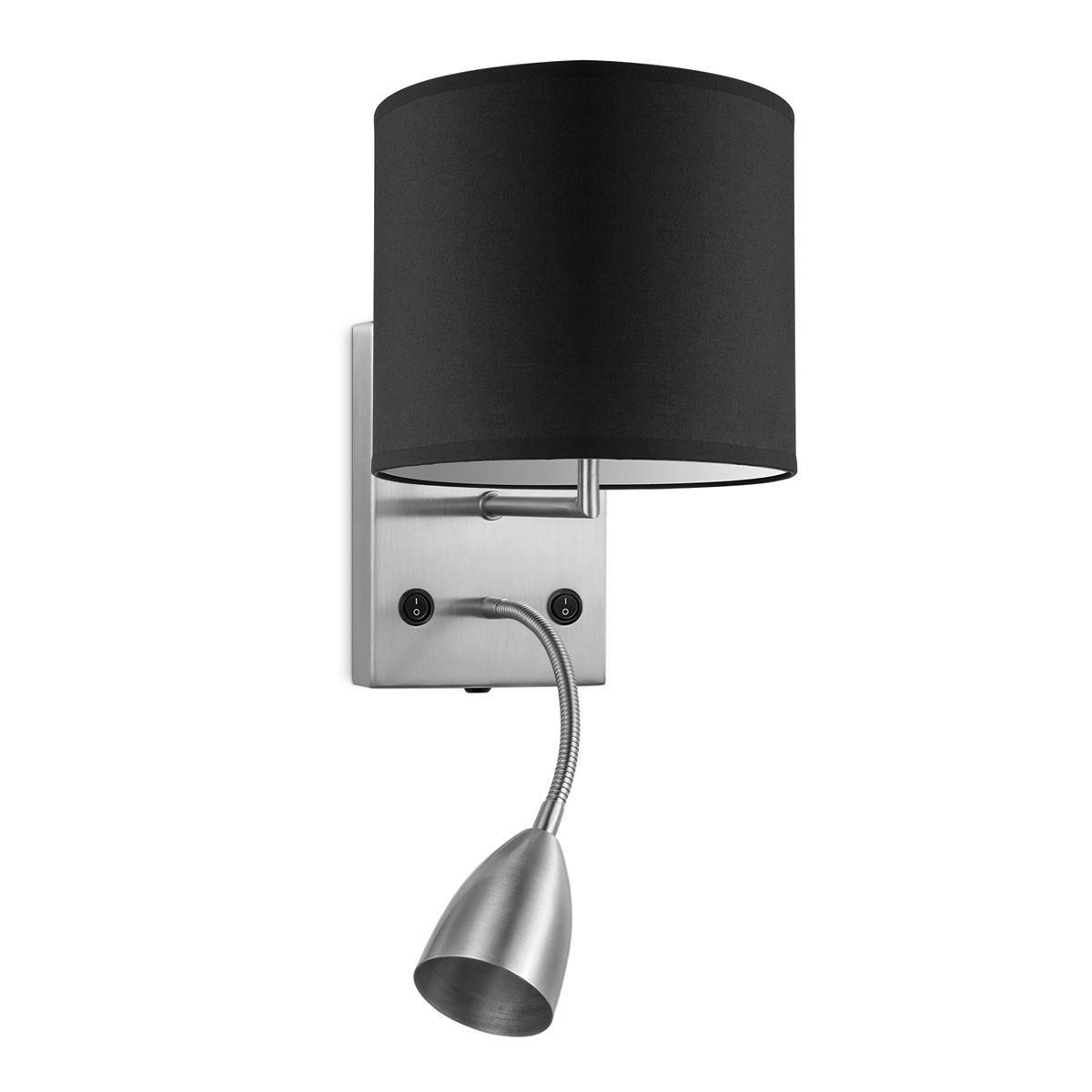 Wandlamp Read Bling Ø 20 cm – Zwart, Luxe verstelbare lees‑ en sfeerverlichting