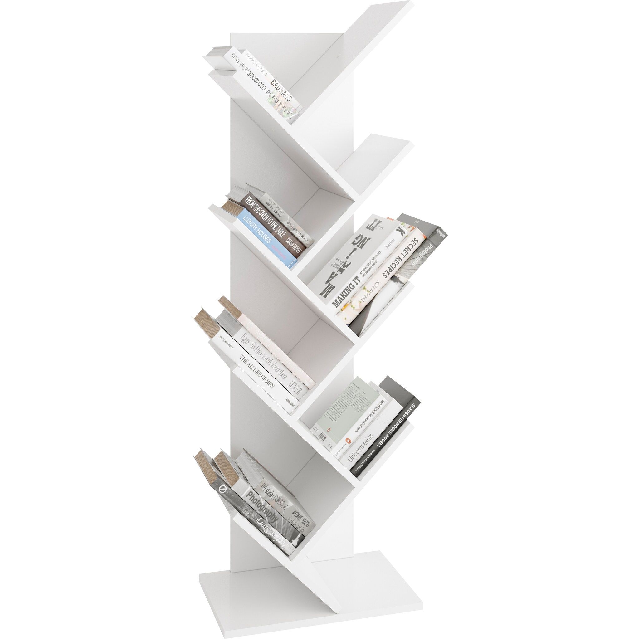 Wandrek Buchen 125 cm – Wit, strak en functioneel van FD Furniture