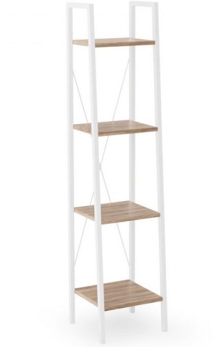 Wandrek Narvik 1 – Modern wit‑eiken wandrek van 148 cm hoogte