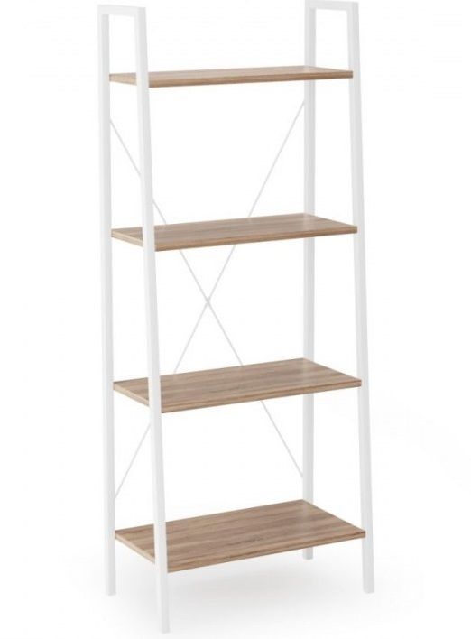 Wandrek Narvik 2 – 148 cm hoog, wit met eiken kap