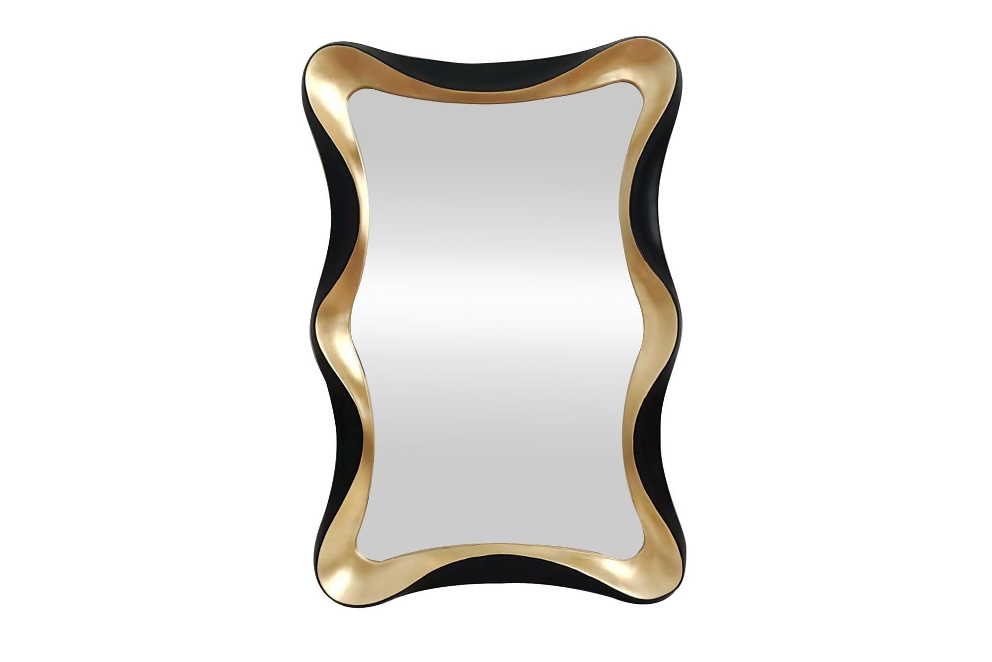 Wandspiegel ALICE 120 cm – Zwart‑Goud van Invicta Interior