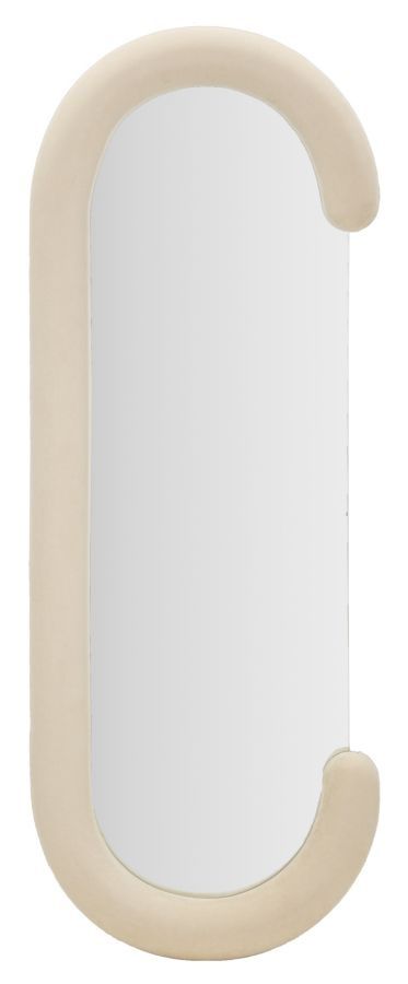 Wandspiegel Chantal Crème – Luxe Fluwelen Look van Mauro Ferretti