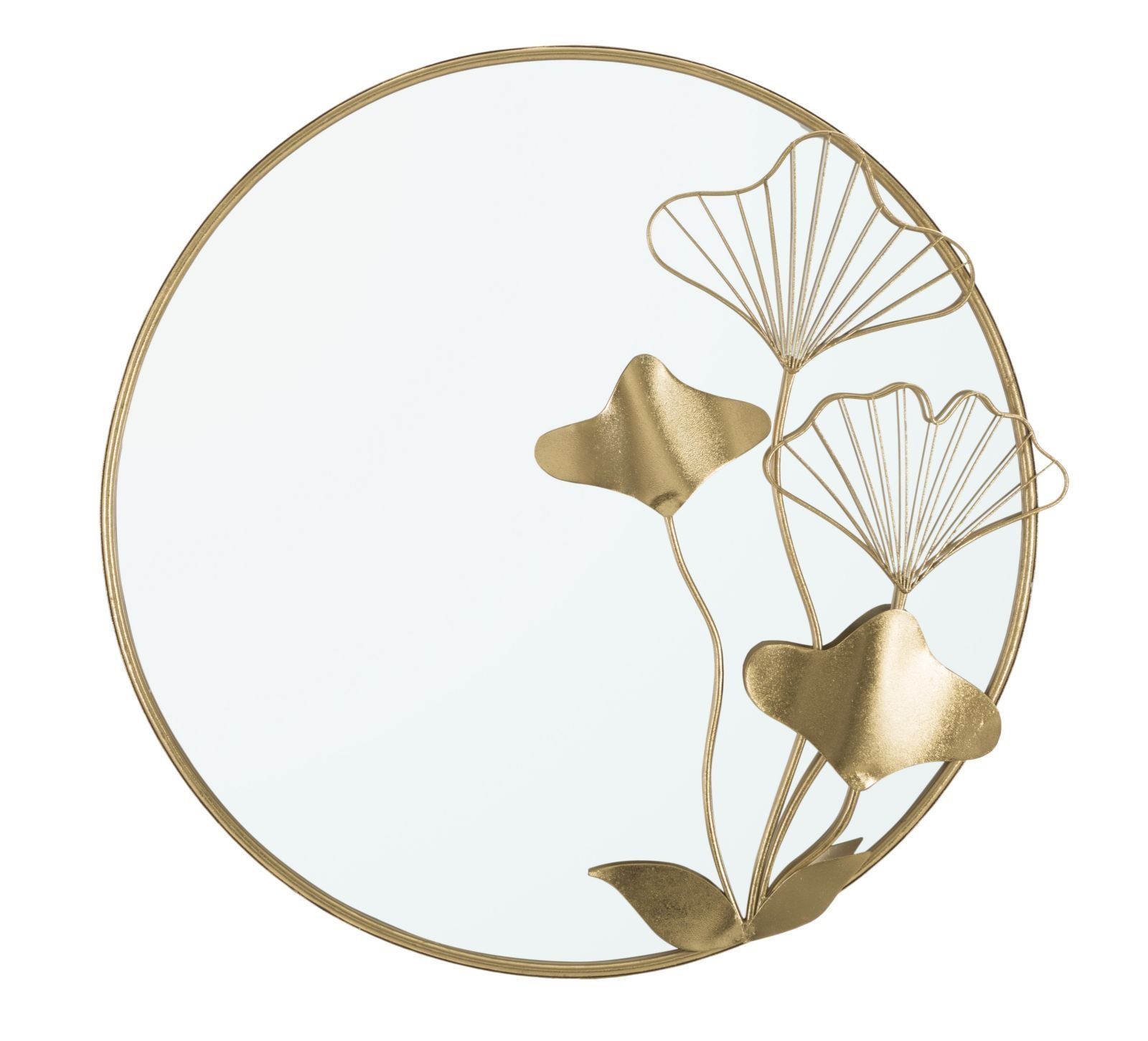 Wandspiegel met Bloem – Elegante 75 cm x 72 cm Spiegel van Mauro Ferretti