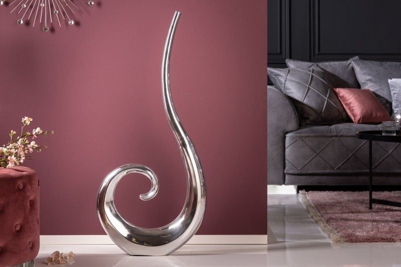 WAVE XL Moderne Aluminium Vaas 106 cm – Strak Design van Invicta Interior