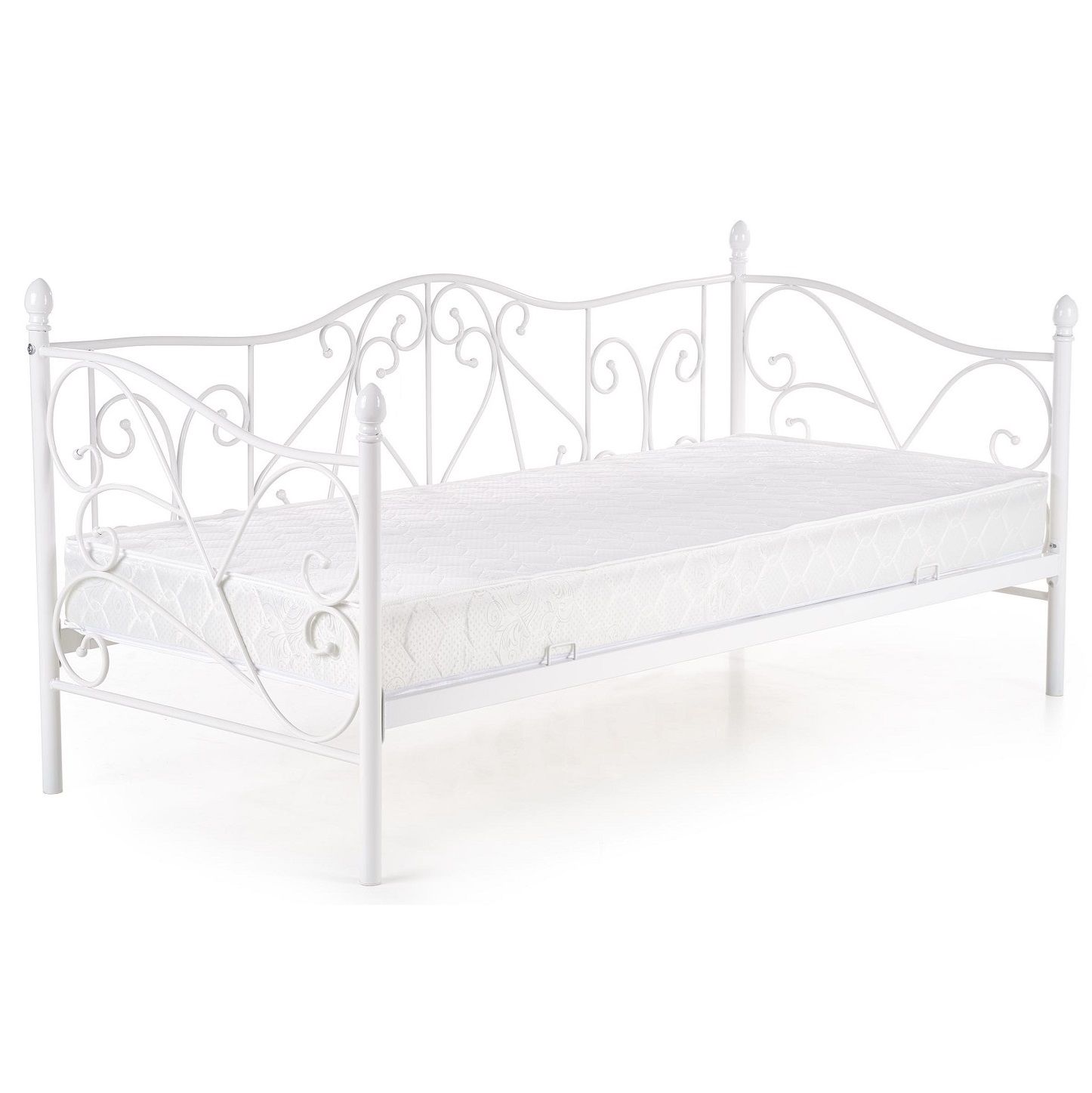 Wit Eenpersoonsbed Sumatra 90×200 cm – Stijlvol en Functioneel