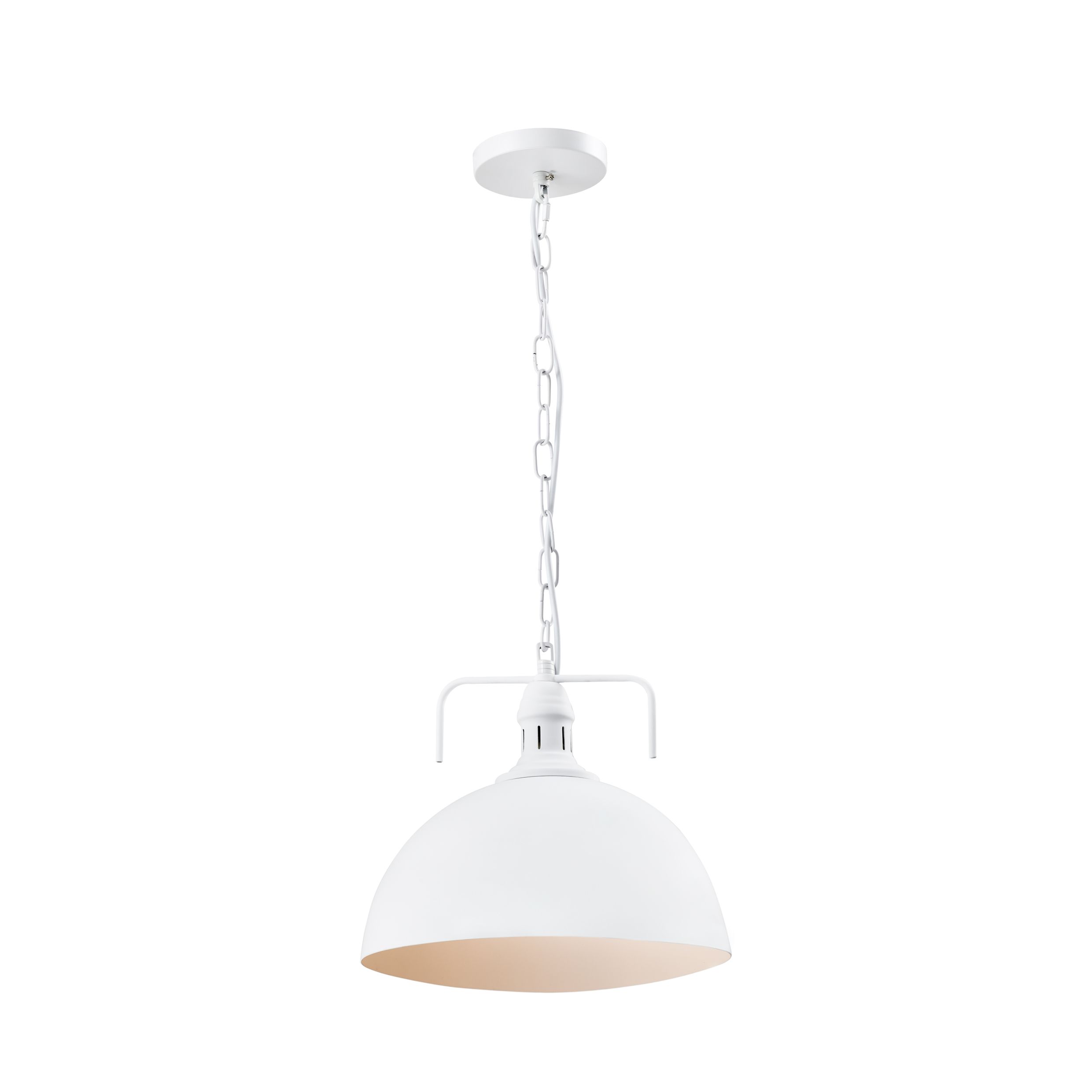 Witte industriële QUVIO hanglamp – minimalistisch design voor elk interieur