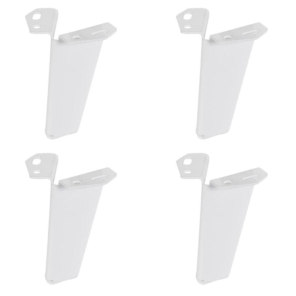Witte massieve stalen meubelpoot – 4 stuks, 8 × 5 cm, 10 cm hoog | Furniture Legs Europe