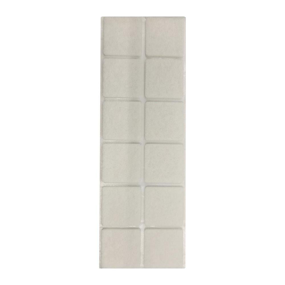 Witte Plakviltvierkanten 5×5 cm – Discrete Bescherming voor elke Meubelpoten