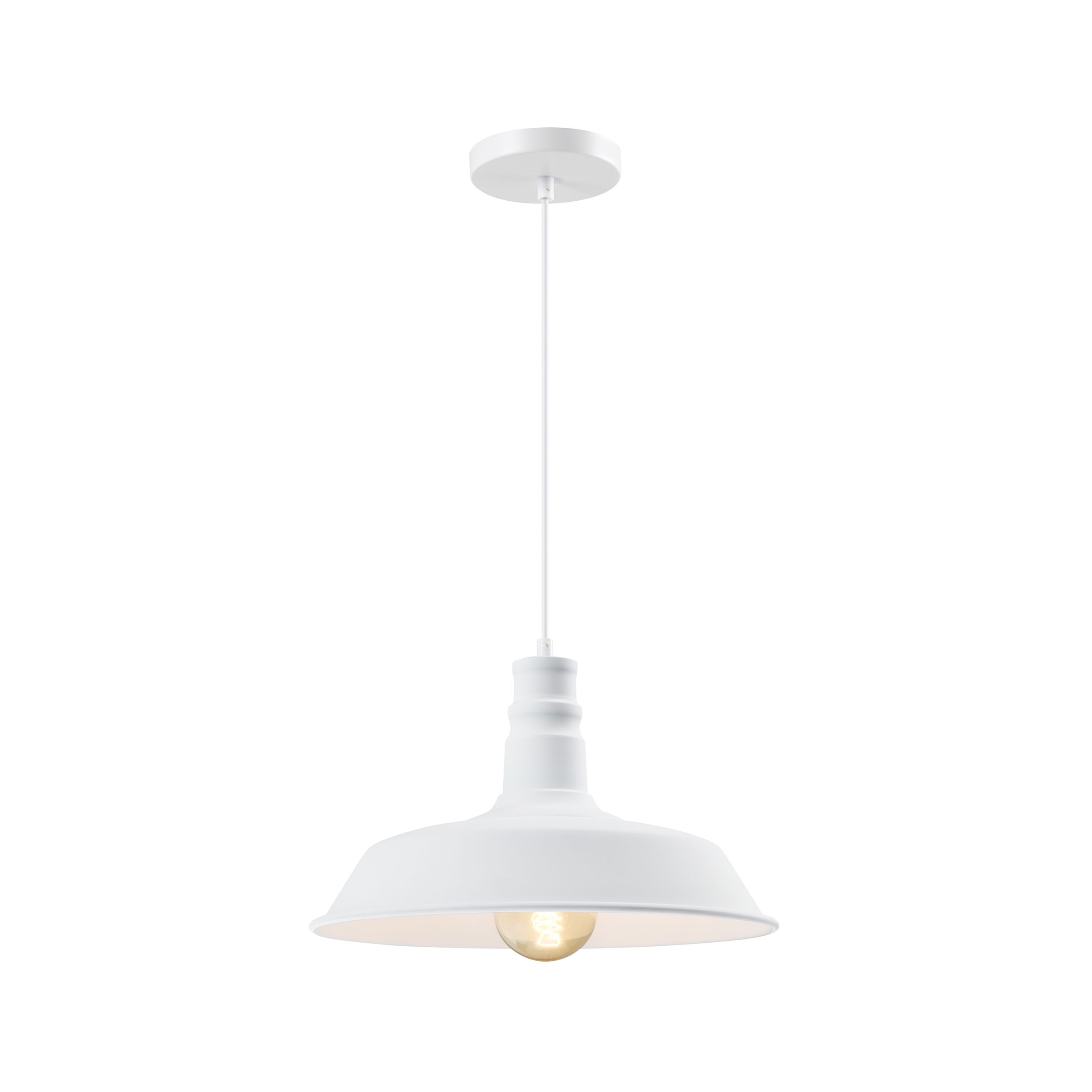 Witte QUVIO Retro Hanglamp – Vintage Café sfeer voor elke ruimte