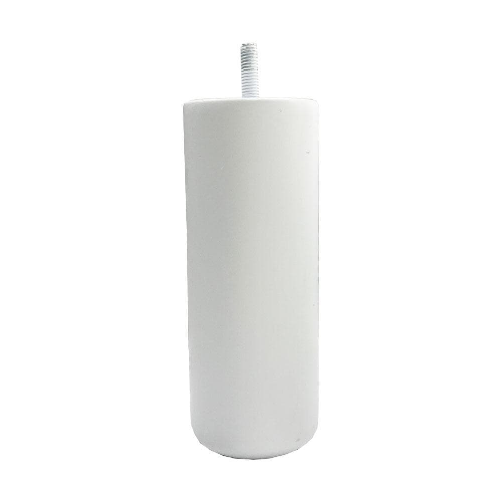 Witte ronde meubelpoot Ø 5,7 cm – massief houten M8-standaard