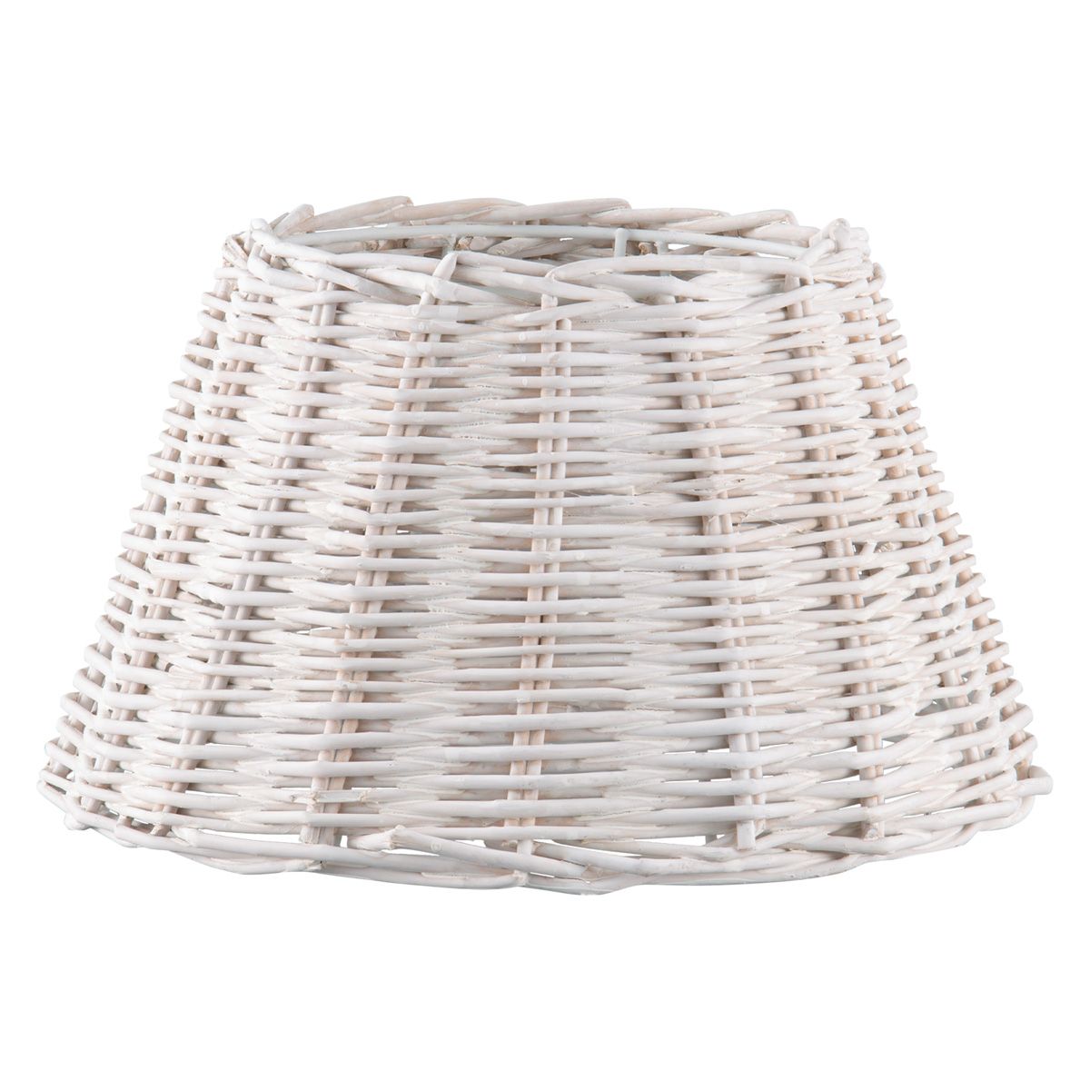 Witte ronde rotan lampenkap Roseau 30 – natuurlijke charme voor elke ruimte