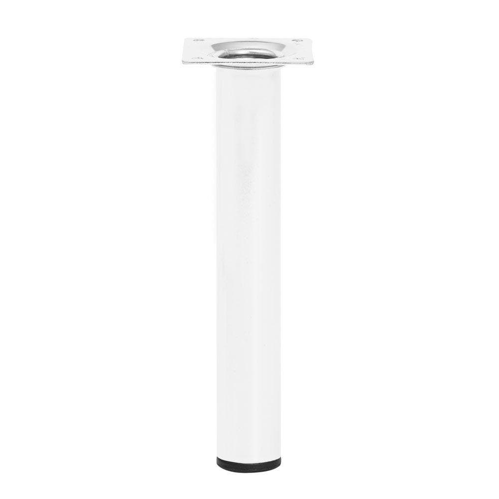 Witte ronde stalen meubelpoot – 20 cm hoog – Furniture Legs Europe