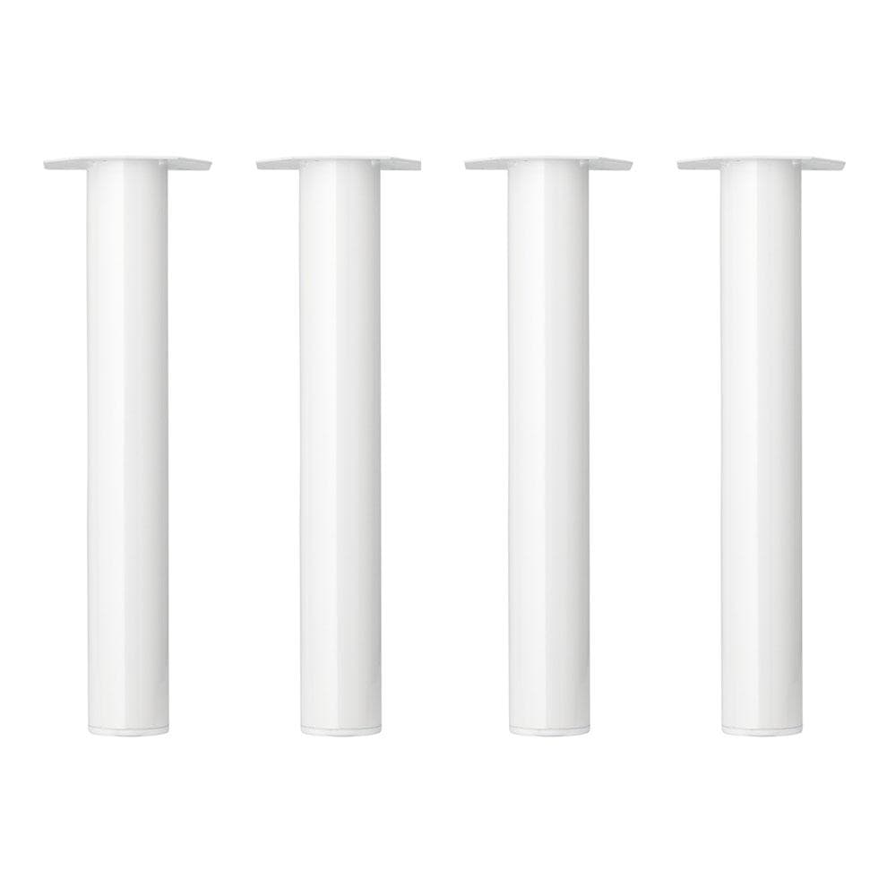 Witte ronde stalen meubelpoot – 4 stuks, 42 cm hoog