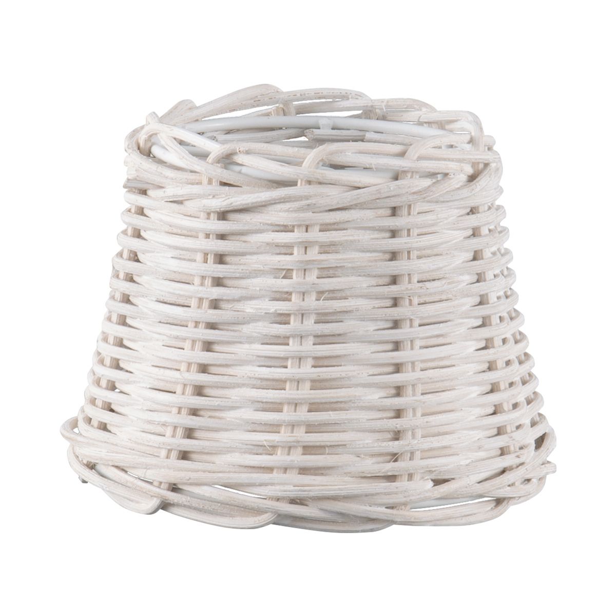 Witte Rotan Lampenkap Roseau – Landelijk Design voor E14 Kaarslamp
