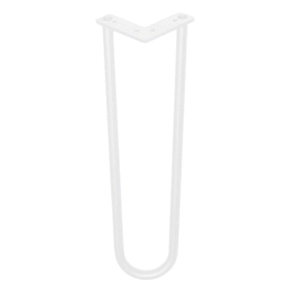 Witte Stalen Hairpin Meubelpoten – 40 cm Hoog, Ø 1,6 cm – Furniture Legs Europe