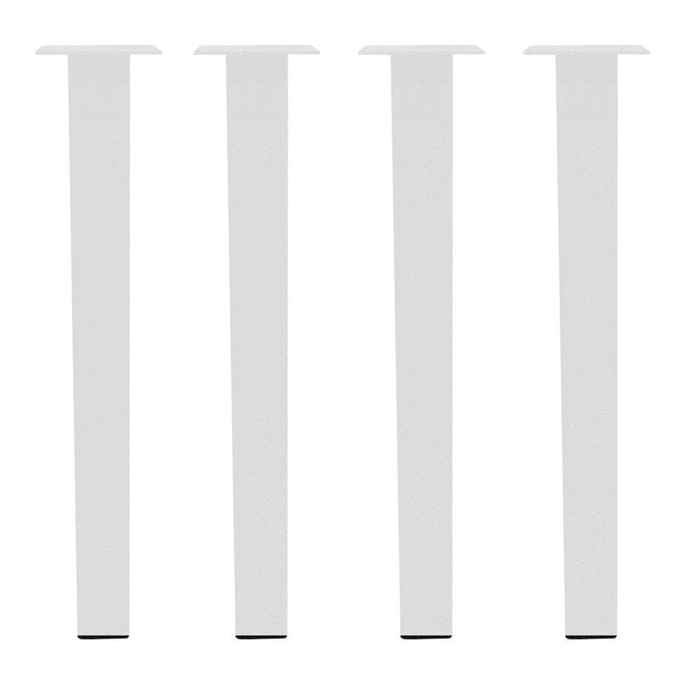 Witte Stalen Tafelpoten 6×6 cm – 72 cm Hoog, Set van 4 – Furniture Legs Europe