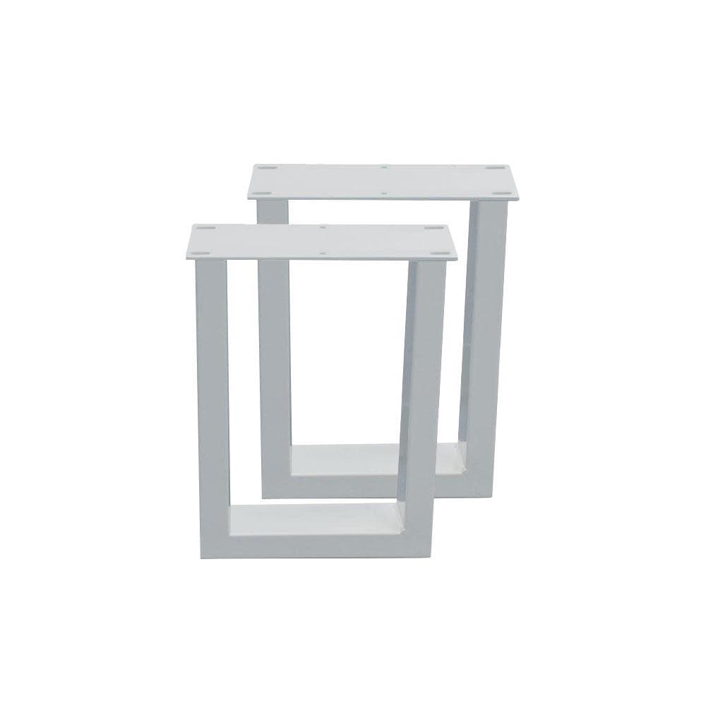 Witte Stalen U‑tafelpoot – Moderne Ondersteuning voor Uw Meubilair (2‑stuks set)
