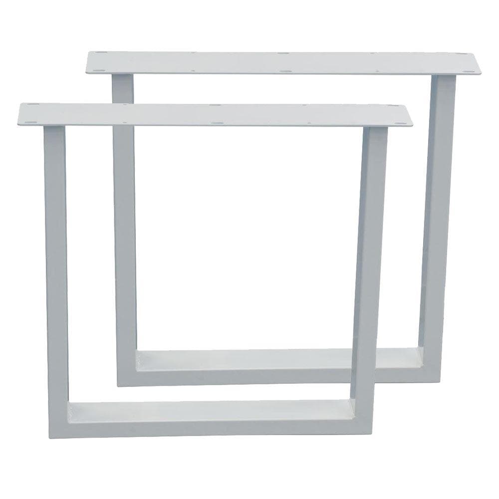 Witte Stalen U‑tafelpoot – Set van 2, 72 cm hoog – Furniture Legs Europe