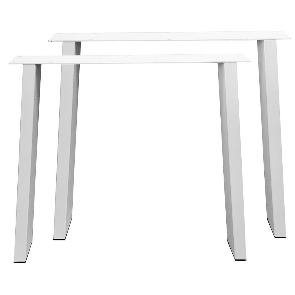 Witte Trapezium Stalen Tafelpoot – Minimalistische Elegantie voor Iedere Tafel (2‑pack)
