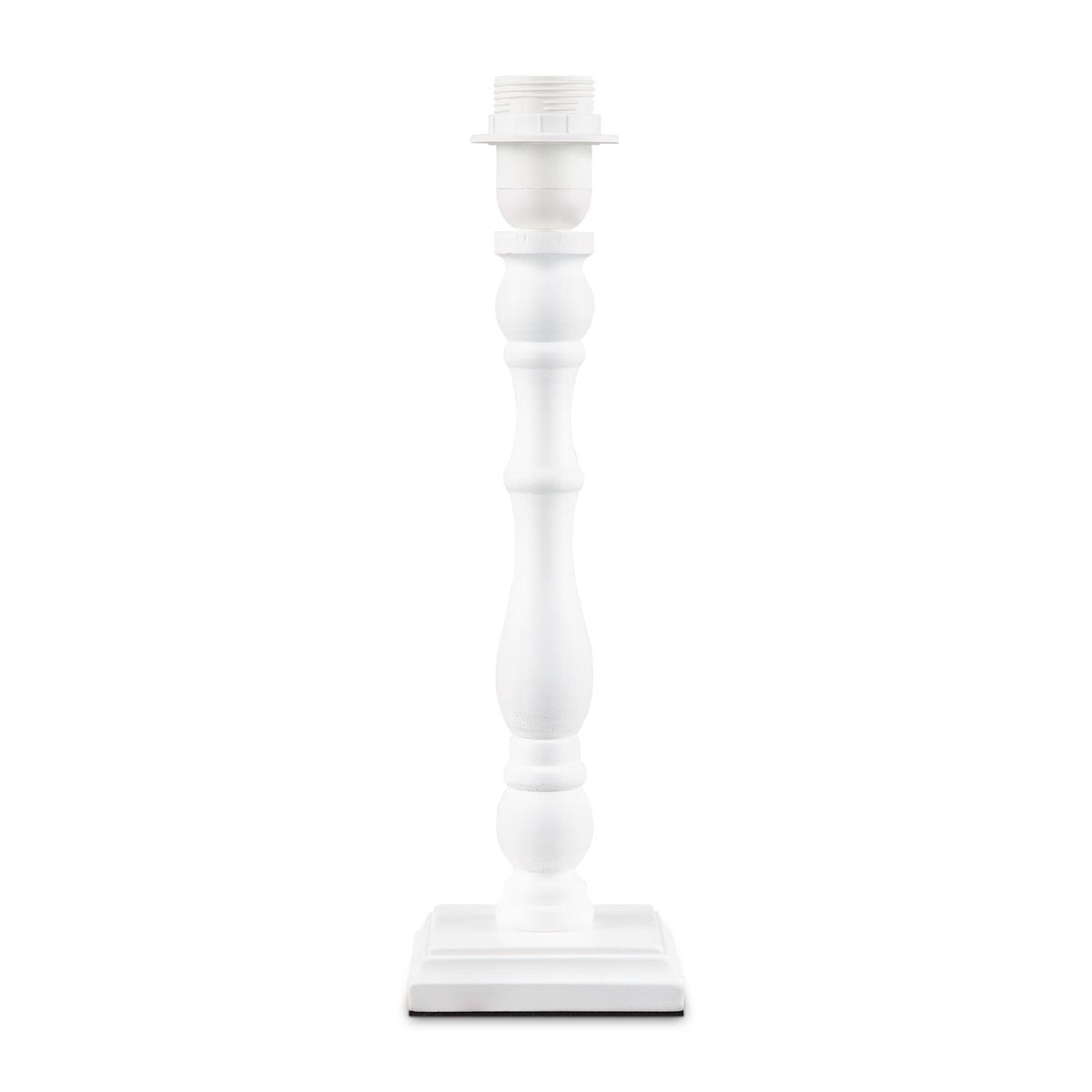 Woodi Tafellamp 38 cm – Strak Wit Design met Houten Basis