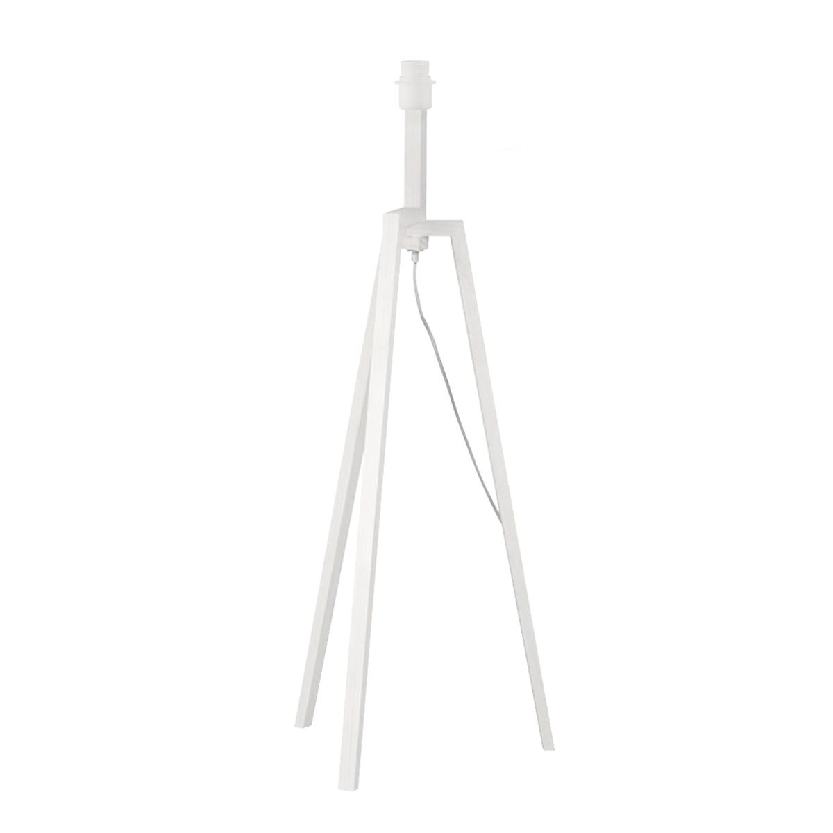 Woody Whitewash Houten Vloerlamp – 130 cm voor een Landelijke Sfeer