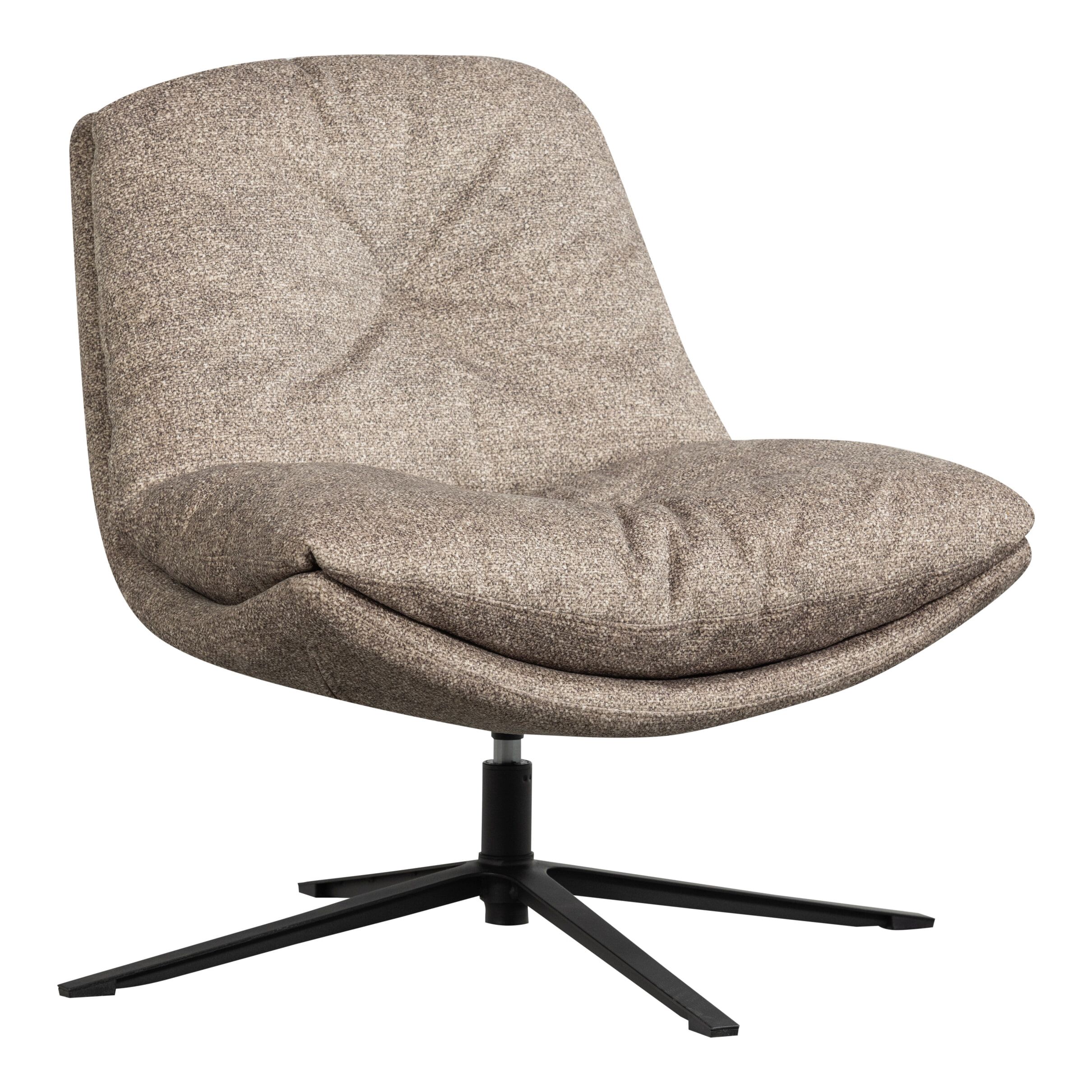 WOOOD Arve Draaifauteuil – Natuurlijke geweven stof voor ultiem relaxen