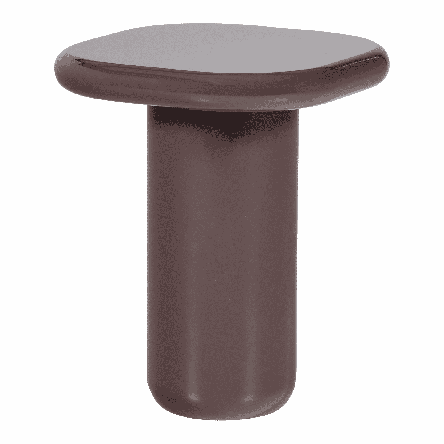 WOOOD Bijzettafel Zava – Compact, donkerbruin en hoogglans