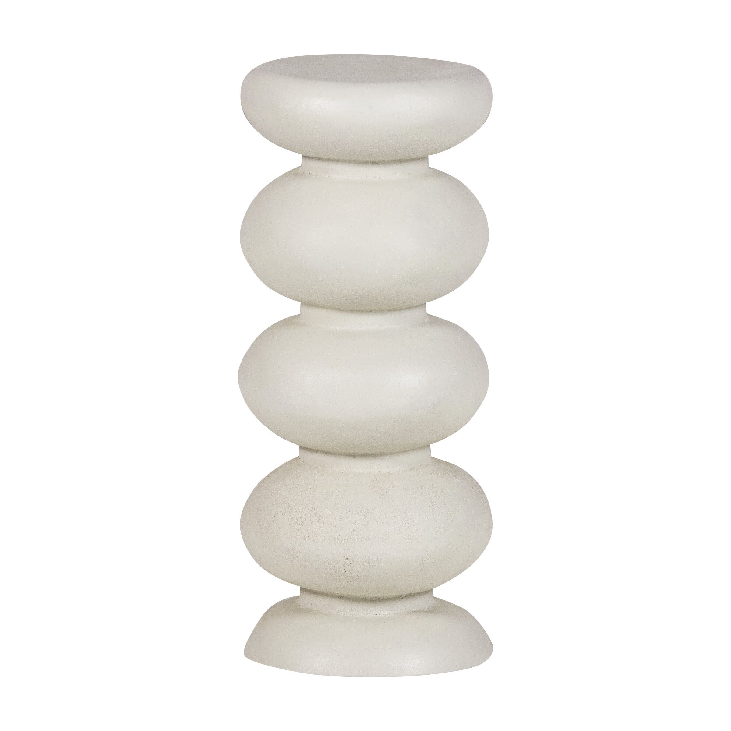 WOOOD Brilo ronde bijzettafel 29 cm – Crème, compact en stijlvol