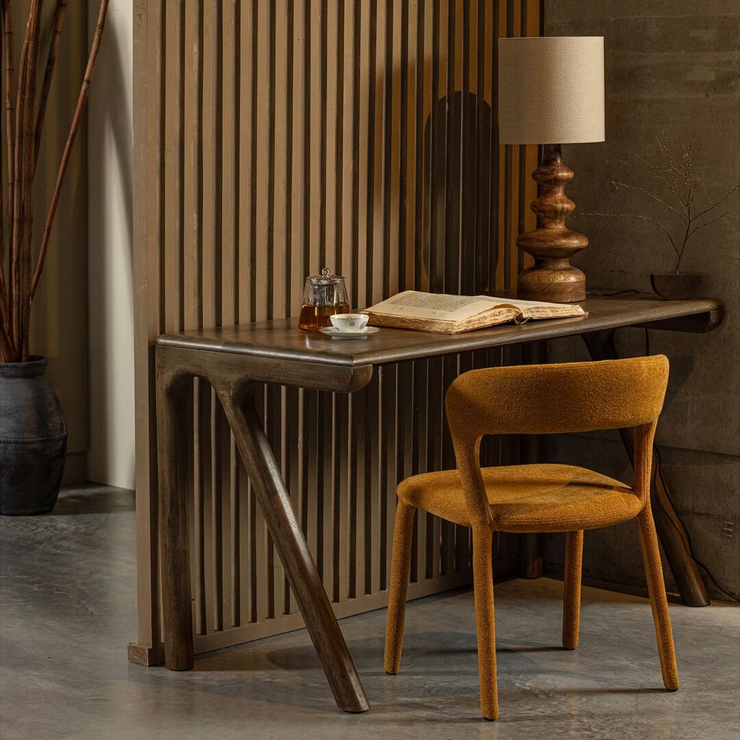 WOOOD Bureau Tug Mangohout – Robuust en Stijlvol Werkblad van 130×60 cm