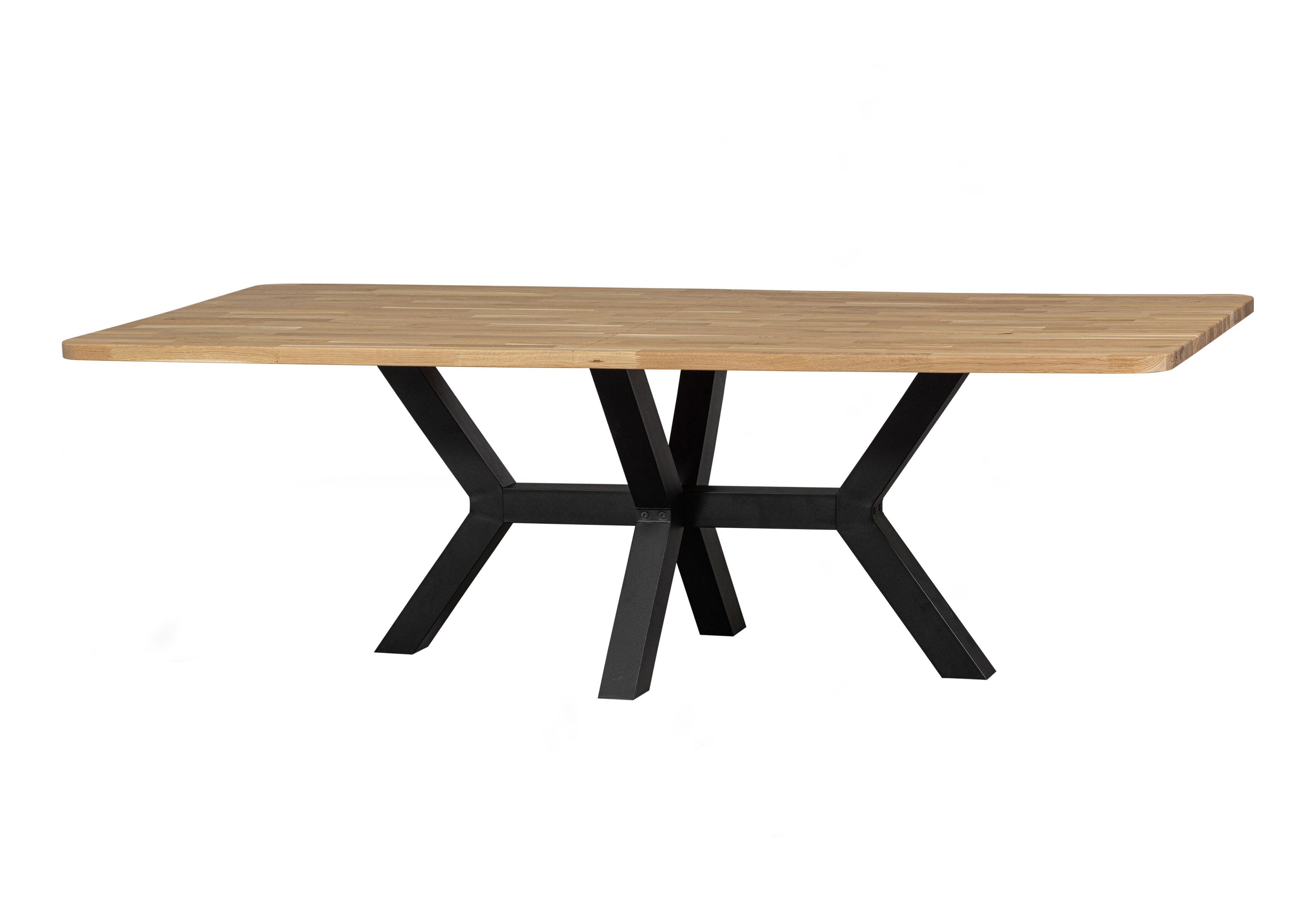 WOOOD Combi‑Tablo eettafel 240 × 100 cm – massief eiken, robuuste Zeeland‑poot